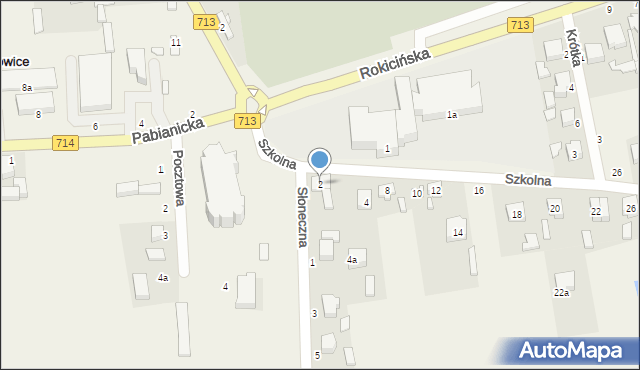 Kurowice, Szkolna, 2, mapa Kurowice