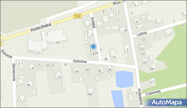 Kurowice, Szkolna, 3, mapa Kurowice