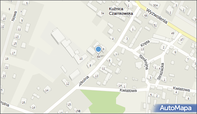 Kuźnica Czarnkowska, Szkolna, 6A, mapa Kuźnica Czarnkowska