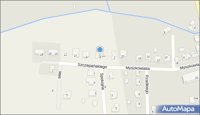 Kuźnica Skakawska, Szczepańskiego Piotra, ks., 4, mapa Kuźnica Skakawska