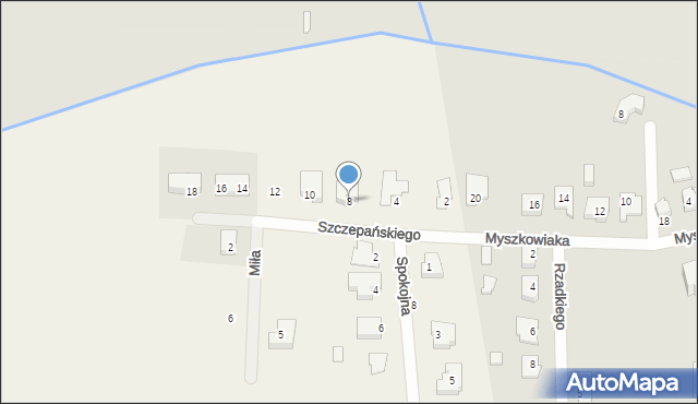 Kuźnica Skakawska, Szczepańskiego Piotra, ks., 8, mapa Kuźnica Skakawska