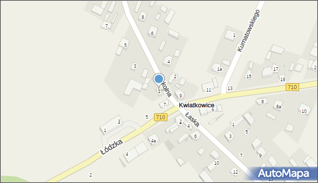 Kwiatkowice, Szkolna, 1, mapa Kwiatkowice