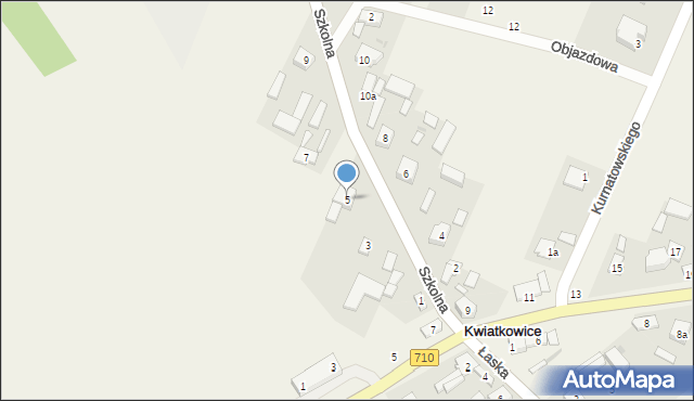 Kwiatkowice, Szkolna, 5, mapa Kwiatkowice