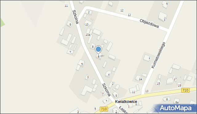 Kwiatkowice, Szkolna, 6, mapa Kwiatkowice