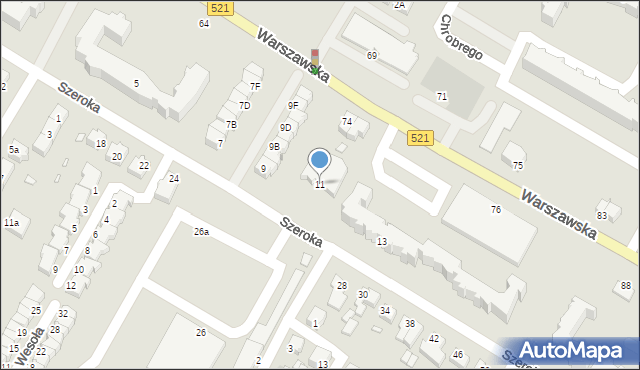 Kwidzyn, Szeroka, 11, mapa Kwidzyn