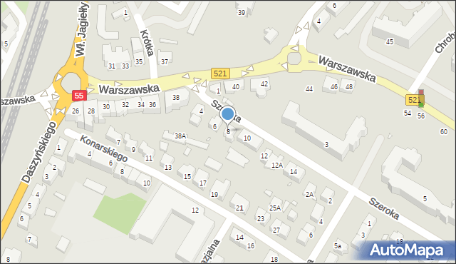 Kwidzyn, Szeroka, 8, mapa Kwidzyn