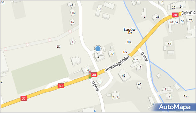 Łagów, Szkolna, 2, mapa Łagów