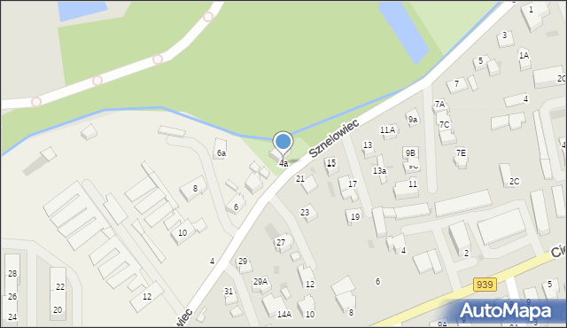 Łąka, Sznelowiec, 4a, mapa Łąka