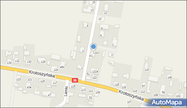 Lamki, Szkolna, 4/2, mapa Lamki