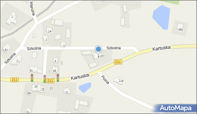 Łapalice, Szkolna, 6, mapa Łapalice