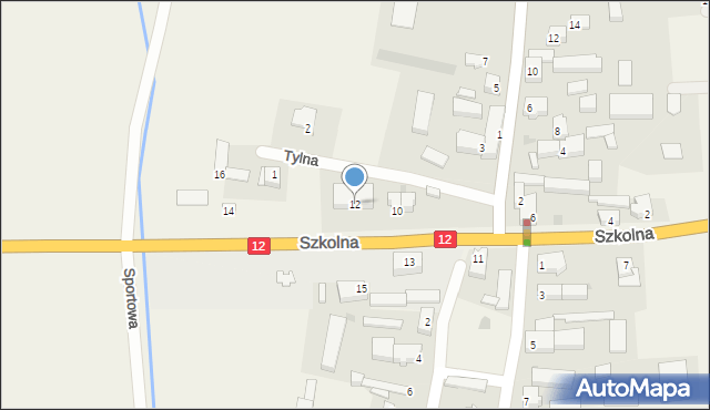 Lasocice, Szkolna, 12, mapa Lasocice