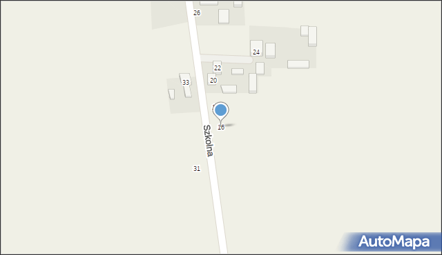 Łaszew, Szkolna, 16, mapa Łaszew
