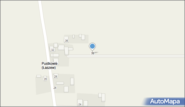 Łaszew, Szkolna, 38, mapa Łaszew