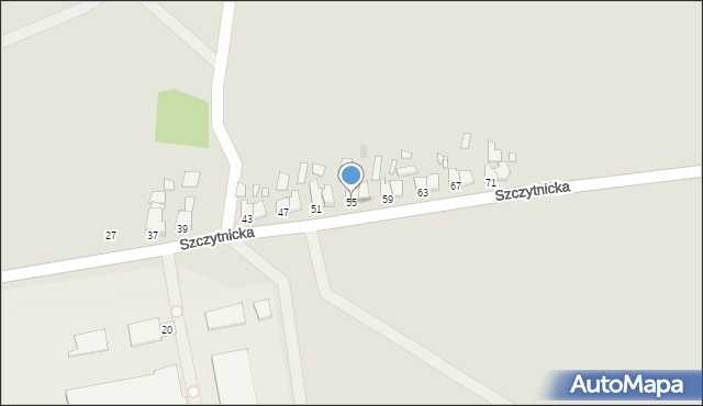 Legnica, Szczytnicka, 55, mapa Legnicy