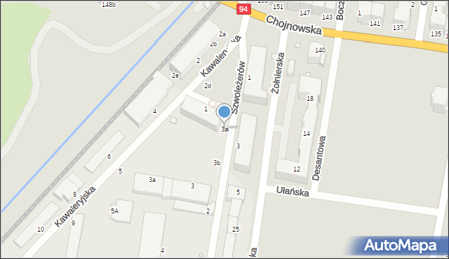 Legnica, Szwoleżerów, 3a, mapa Legnicy