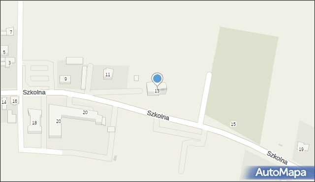 Łękińsko, Szkolna, 13, mapa Łękińsko