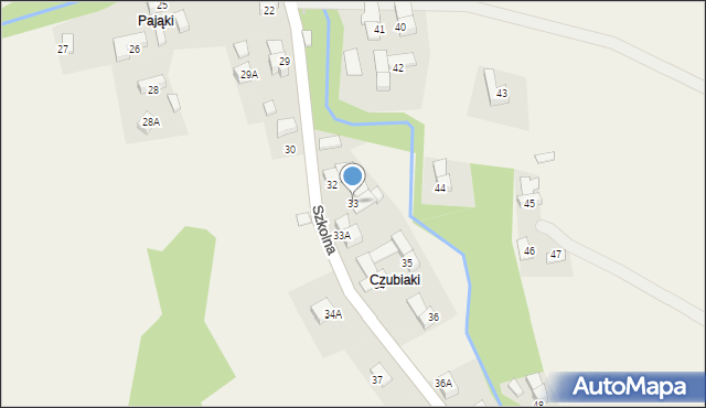 Leśnica, Szkolna, 33, mapa Leśnica