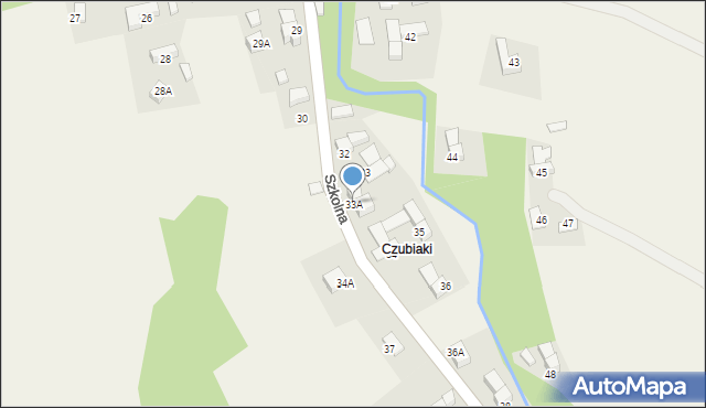 Leśnica, Szkolna, 33A, mapa Leśnica