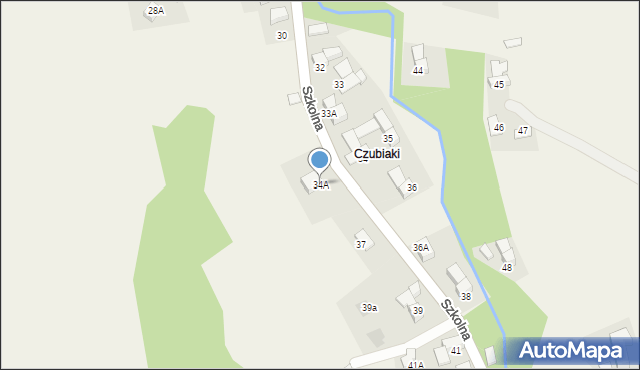 Leśnica, Szkolna, 34A, mapa Leśnica