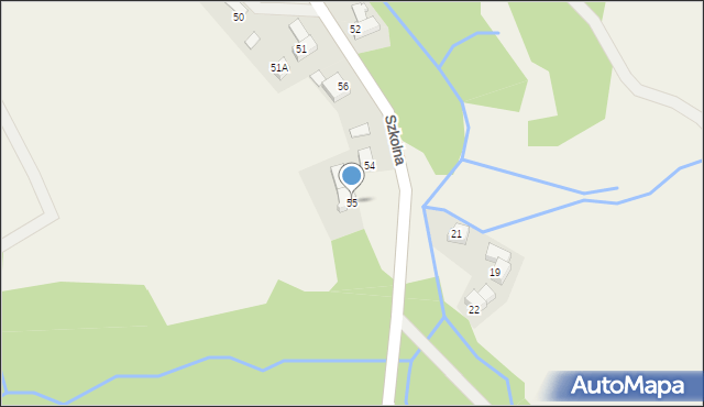 Leśnica, Szkolna, 55, mapa Leśnica