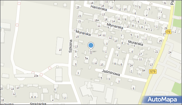 Leszno, Szkolna, 11, mapa Leszno