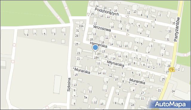 Leszno, Szkolna, 23a, mapa Leszno