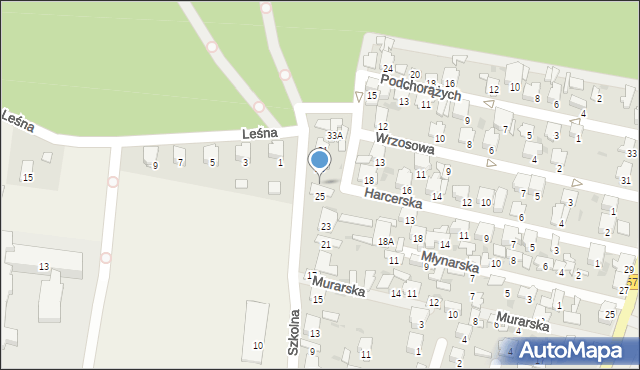 Leszno, Szkolna, 27, mapa Leszno