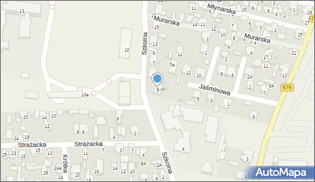 Leszno, Szkolna, 3, mapa Leszno