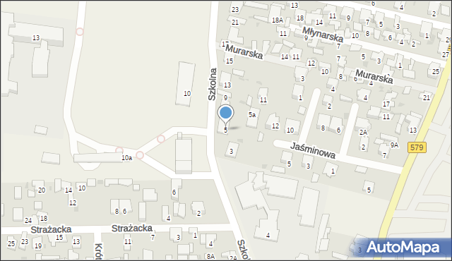 Leszno, Szkolna, 5, mapa Leszno