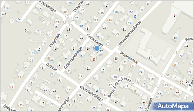 Leszno, Szczepanowskiego Stanisława, 25, mapa Leszno