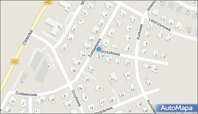 Leszno, Szyszkowa, 2, mapa Leszno