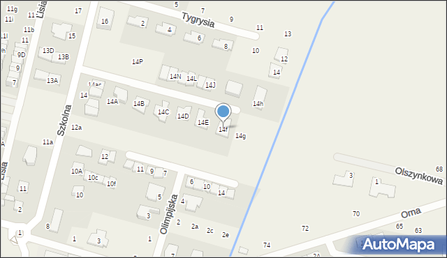 Lesznowola, Szkolna, 14f, mapa Lesznowola