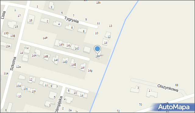 Lesznowola, Szkolna, 14h, mapa Lesznowola