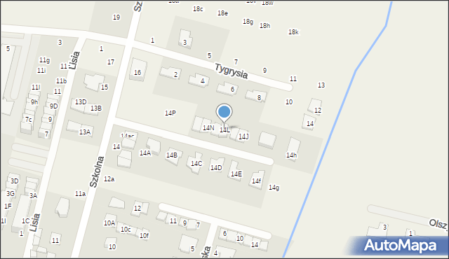 Lesznowola, Szkolna, 14L, mapa Lesznowola