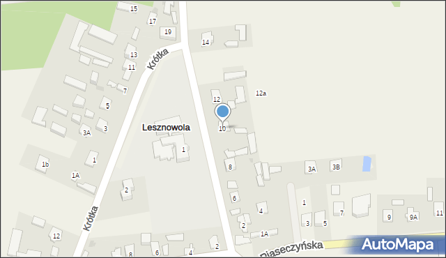 Lesznowola, Szkolna, 10, mapa Lesznowola