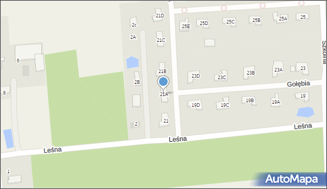 Lesznowola, Szkolna, 21A, mapa Lesznowola