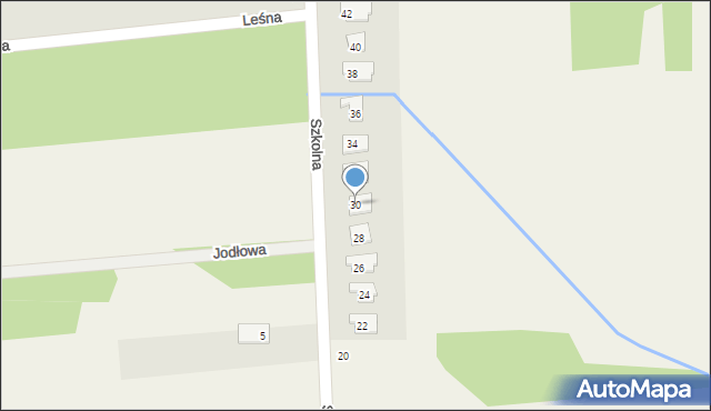 Lesznowola, Szkolna, 30, mapa Lesznowola