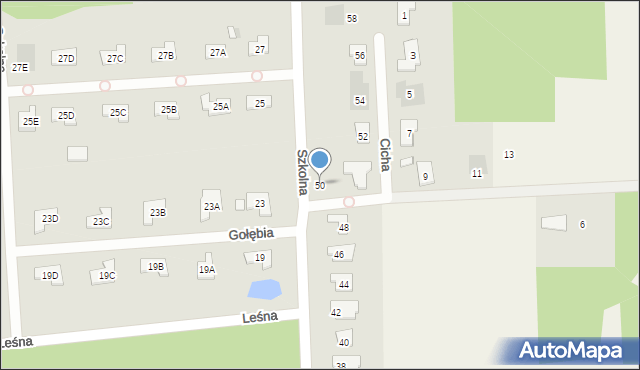 Lesznowola, Szkolna, 50, mapa Lesznowola