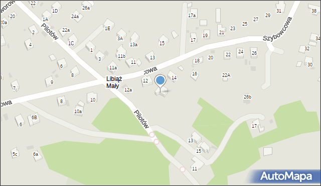 Libiąż, Szybowcowa, 12a, mapa Libiąż