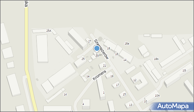 Lidzbark Warmiński, Szwoleżerów, 23, mapa Lidzbark Warmiński