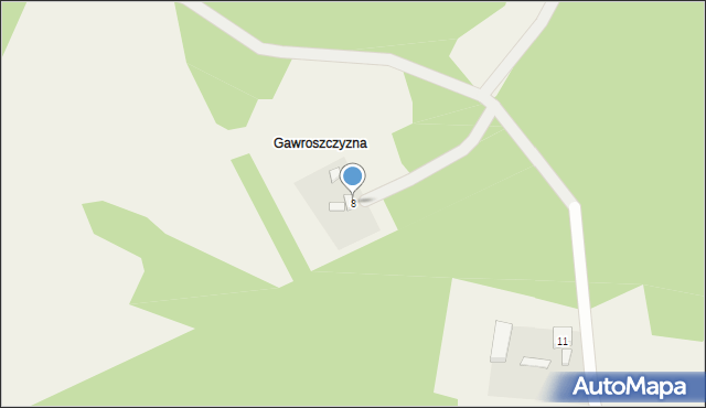 Lipiny, Szczerkowo, 8, mapa Lipiny