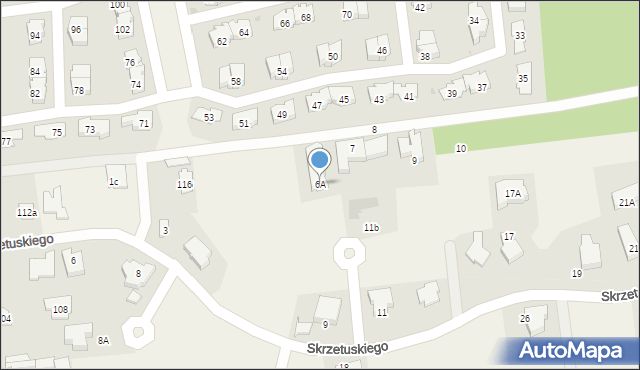 Lipków, Szetkiewicza Kazimierza, 6A, mapa Lipków