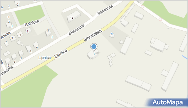 Lipnica, Szamotulska, 1, mapa Lipnica