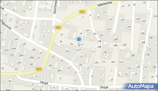 Lisia Góra, Szkolna, 7a, mapa Lisia Góra