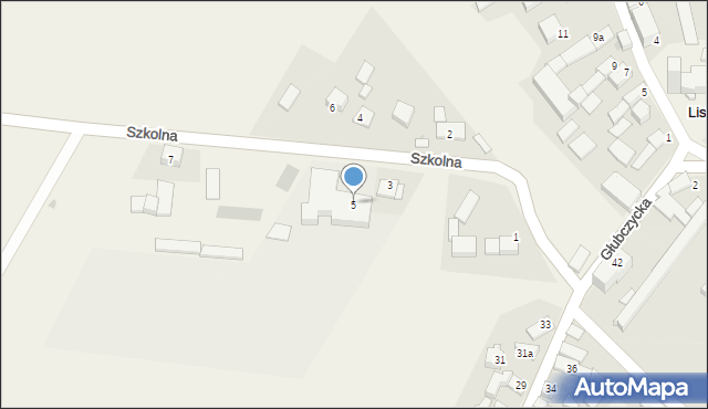 Lisięcice, Szkolna, 5, mapa Lisięcice