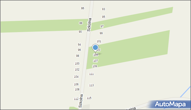 Liszki, Szkolna, 105, mapa Liszki