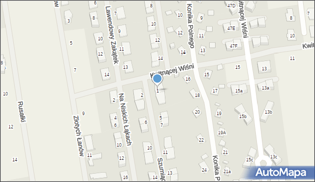 Łoziska, Szumiących Traw, 1, mapa Łoziska