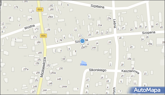 Lubaczów, Szopena Fryderyka, 12a, mapa Lubaczów