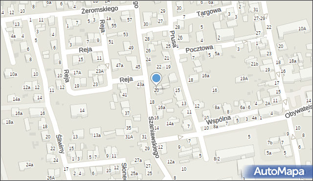 Lubartów, Szaniawskiego Klemensa Junoszy, 20, mapa Lubartów