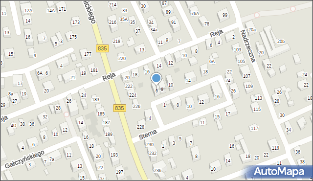 Lublin, Szaniawskiego Jerzego, 6, mapa Lublina